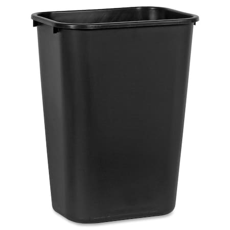 Rubbermaid Commercial Waste Bin, Plastic, 41 Qrt, 15-1/4"x11"x20", 12PK, Black RCP295700BKCT